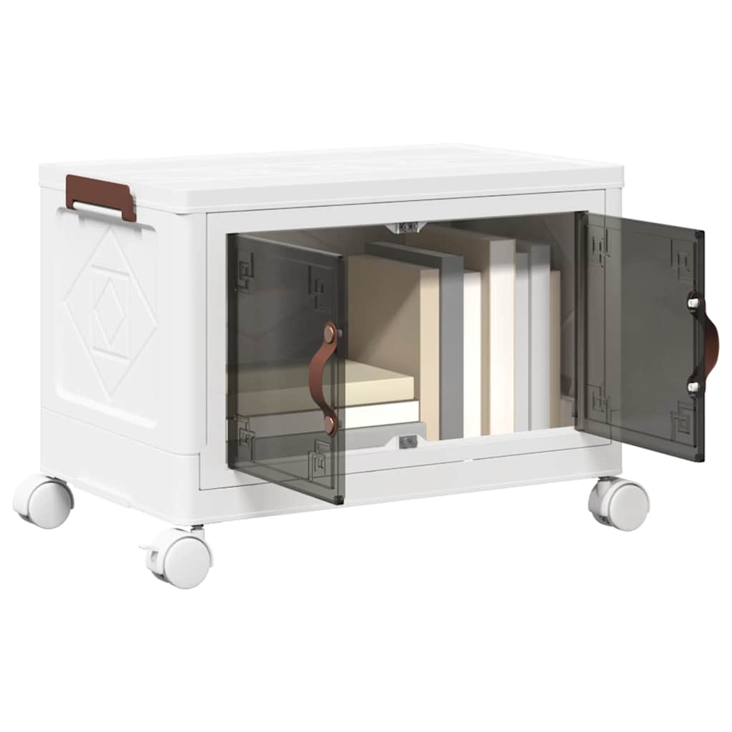 Stackable storage box with wheels 28 l 48.5x29.5x33 cm