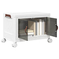 Stackable storage box with wheels 28 l 48.5x29.5x33 cm