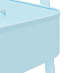 Carrito de almacenaje 3 niveles acero azul 42x41,5x77 cm