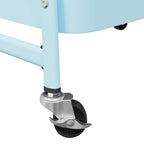 Carrito de almacenaje 3 niveles acero azul 42x41,5x77 cm