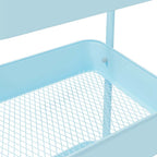 Carrito de almacenaje 3 niveles acero azul 42x41,5x77 cm