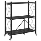 Estantería con ruedas de acero negro 71x34x88 cm