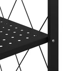 Estantería con ruedas de acero negro 71x34x88 cm