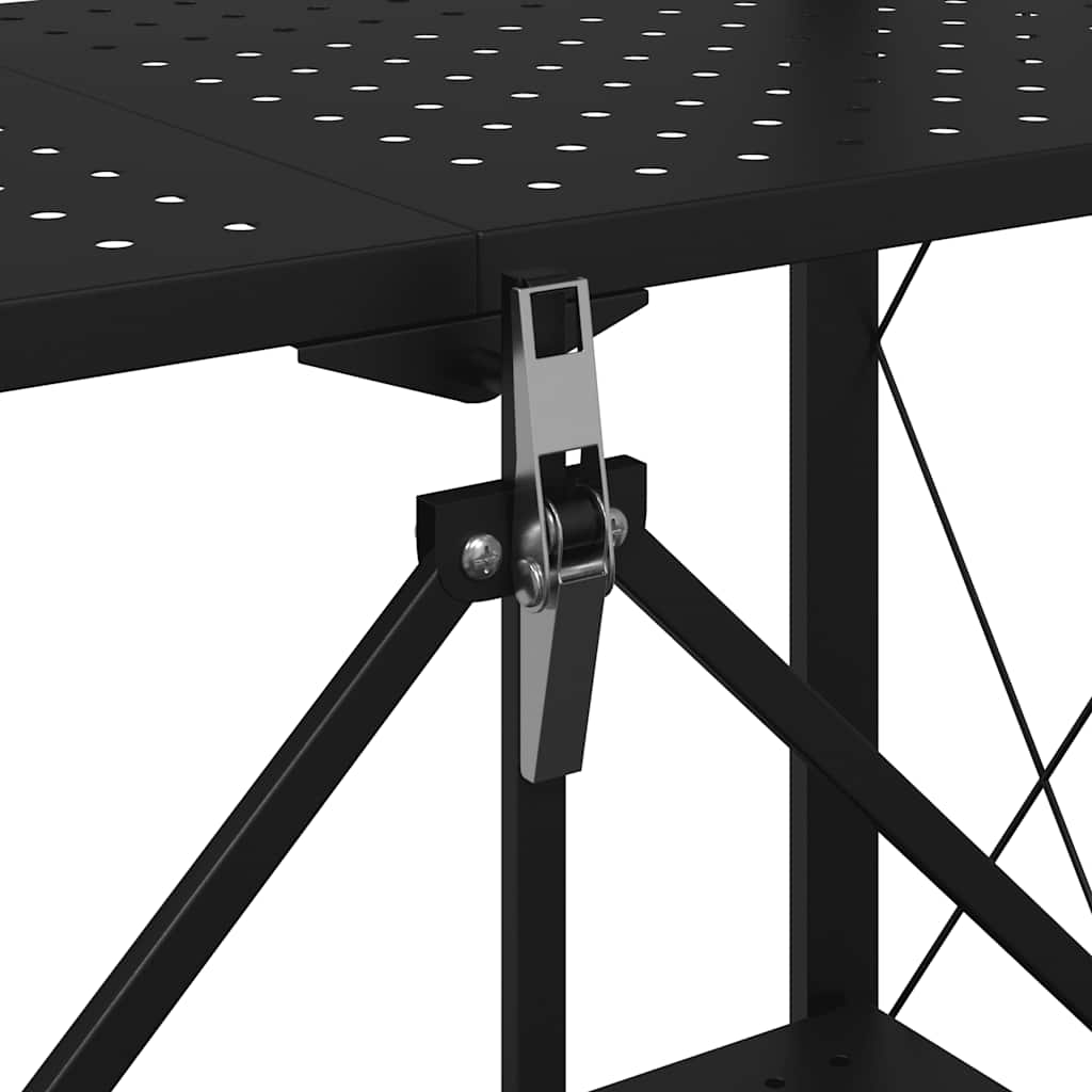 Estantería con ruedas de acero negro 71x34x88 cm