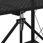 Estantería con ruedas de acero negro 71x34x88 cm