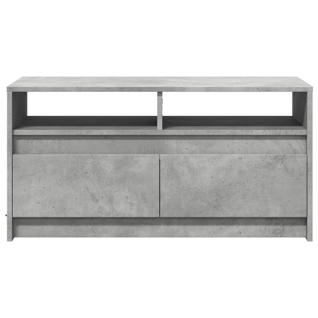 Mesa de centro con luces LED madera de ingeniería gris hormigón