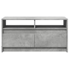 Mesa de centro con luces LED madera de ingeniería gris hormigón