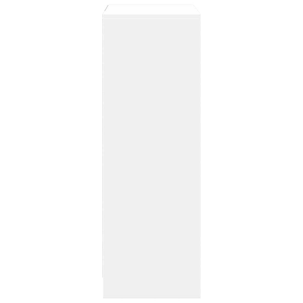 Aparador con LED madera de ingeniería blanco 72x34x100 cm