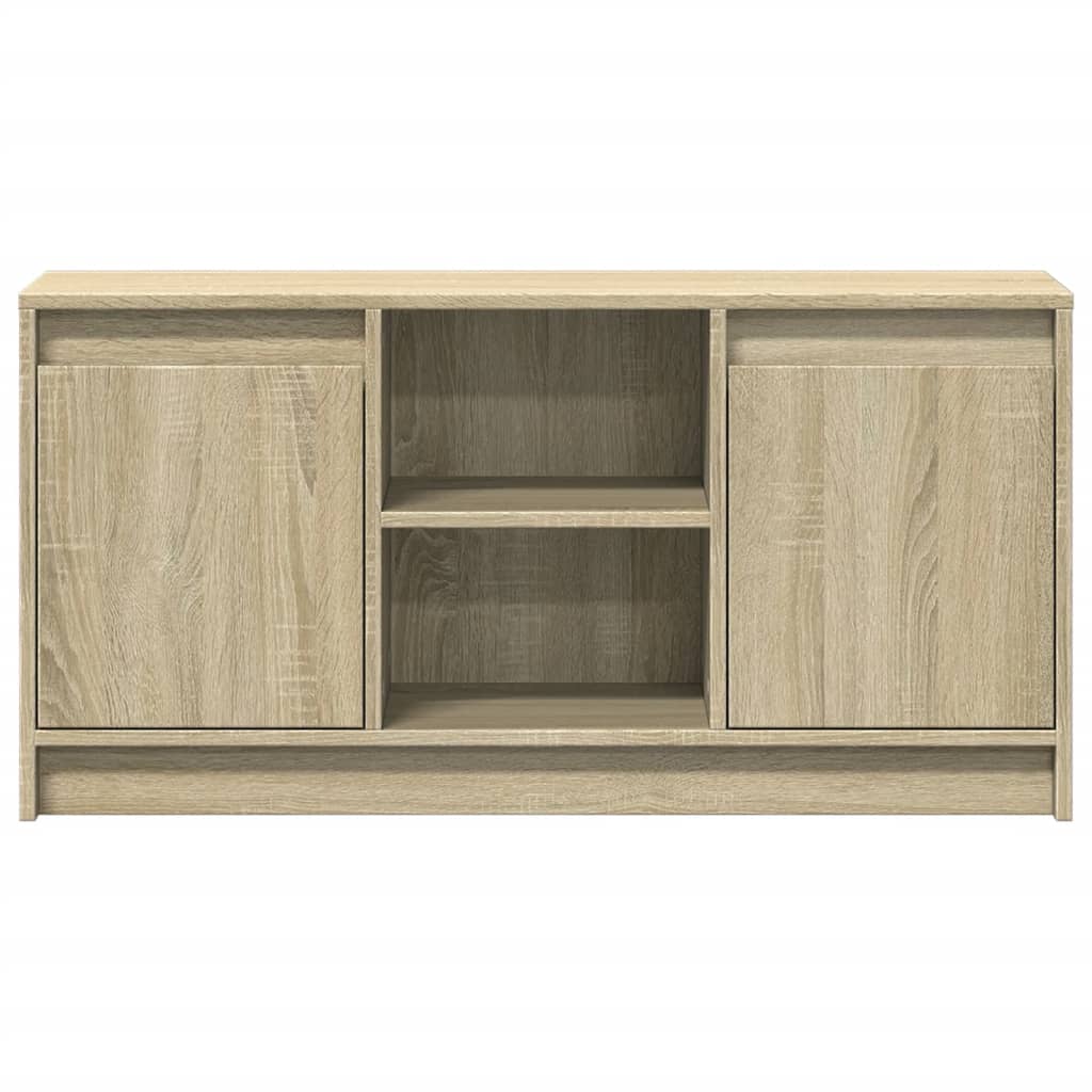 Mueble de TV LED madera de ingeniería roble Sonoma 100x34x50 cm