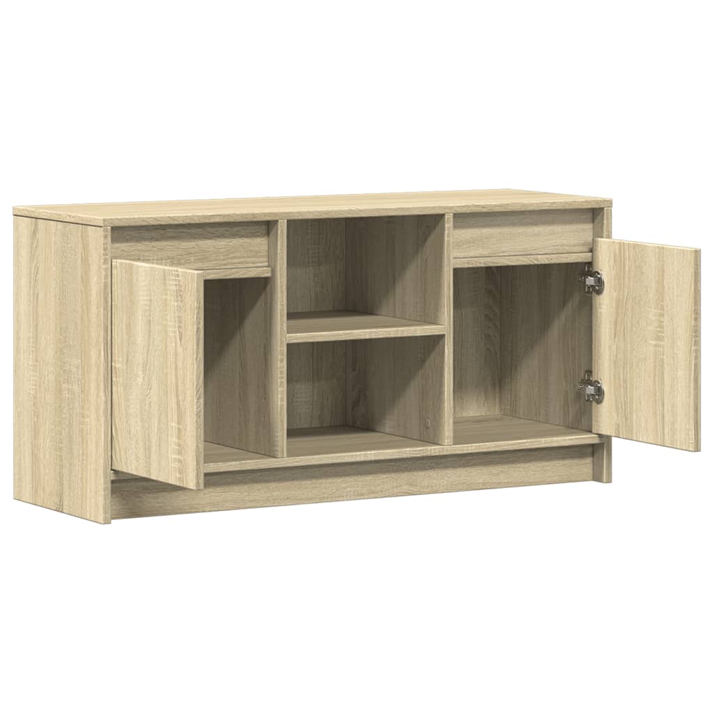 Mueble de TV LED madera de ingeniería roble Sonoma 100x34x50 cm