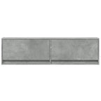 Mueble de pared TV con luces LED gris hormigón 140x31x38 cm