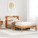 Cama sin colchón madera maciza de pino blanca 180x200 cm