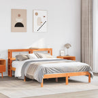 Cama sin colchón madera maciza de pino blanca 180x200 cm