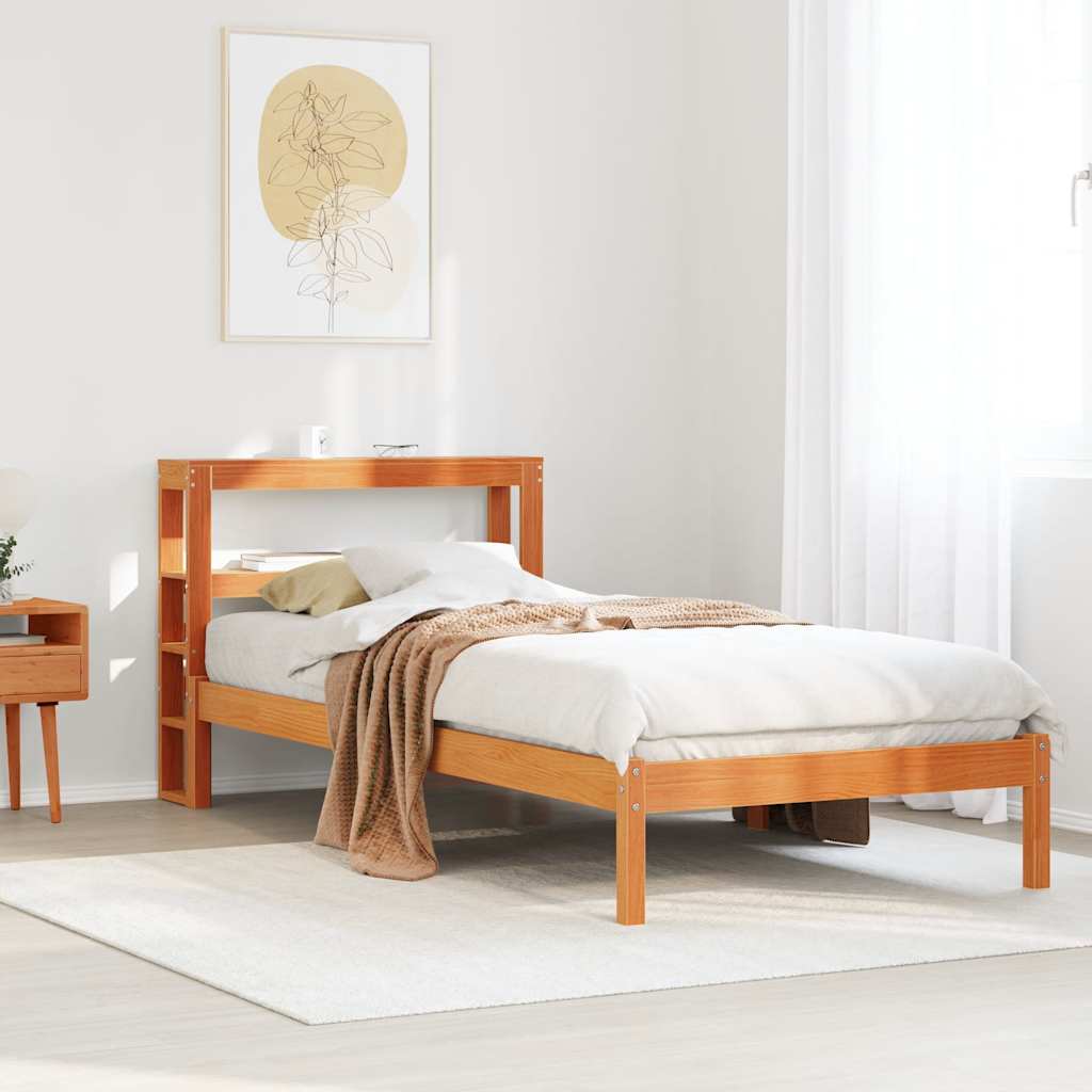 Cama sin colchón madera maciza de pino blanca 180x200 cm