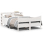 White bed frame without mattress 180x200 cm engineered wood