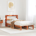 Estructura de cama sin colchón madera maciza de pino 90x200 cm