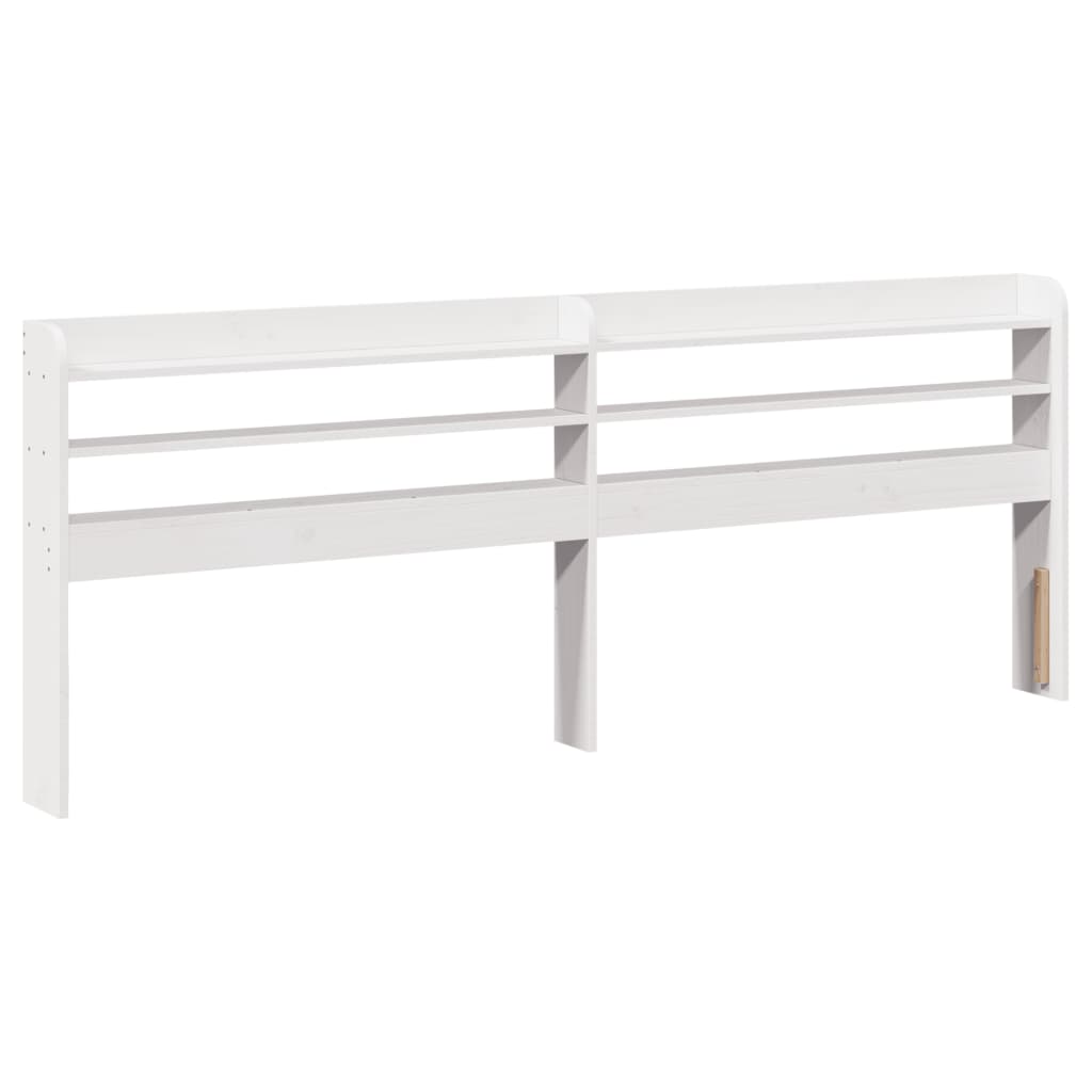 Estructura cama cabecero madera maciza pino blanco 180x200 cm