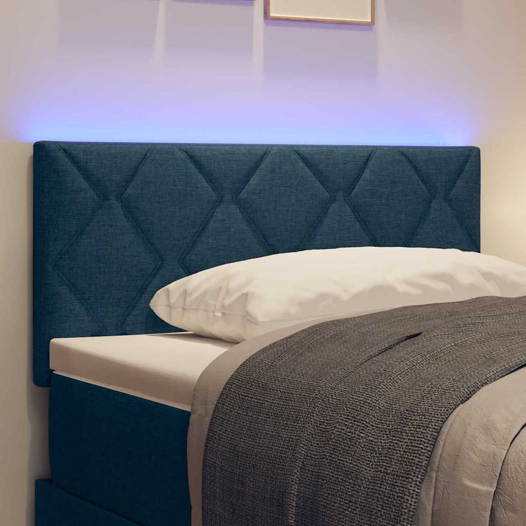 Cabecero LED Azul 100 cm tela
