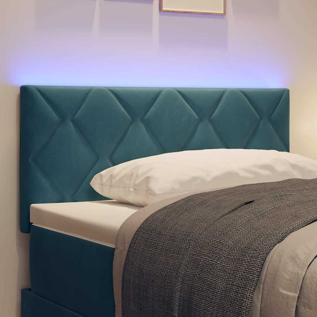 Cabecero LED Azul Oscuro 100 cm Terciopelo