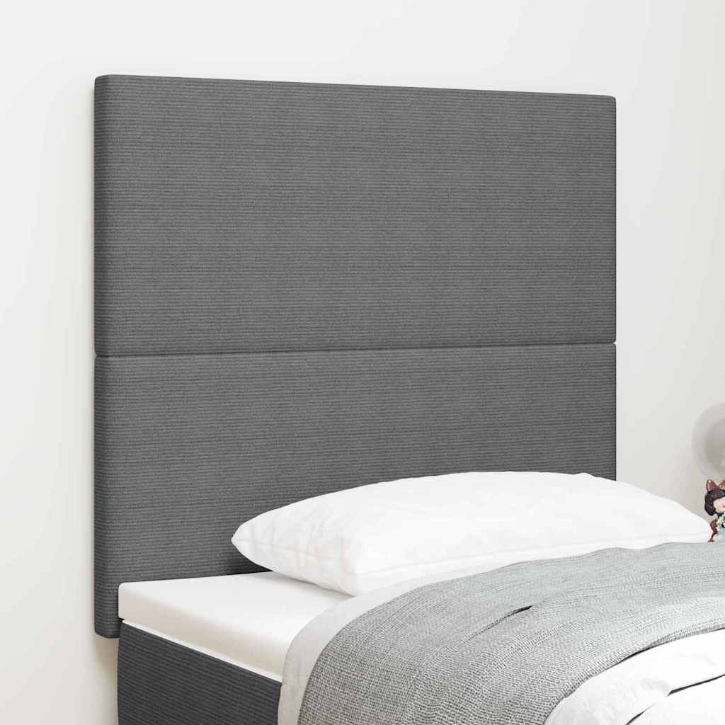 Cabecero LED con tiras LED Gris Claro 100 cm Tela de Pana