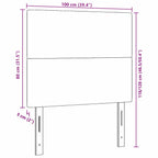 Cabecero LED con tiras LED Gris Claro 100 cm Tela de Pana