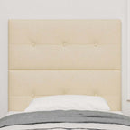 Cabecero LED con tiras LED con cabecera Crema 100 cm tela