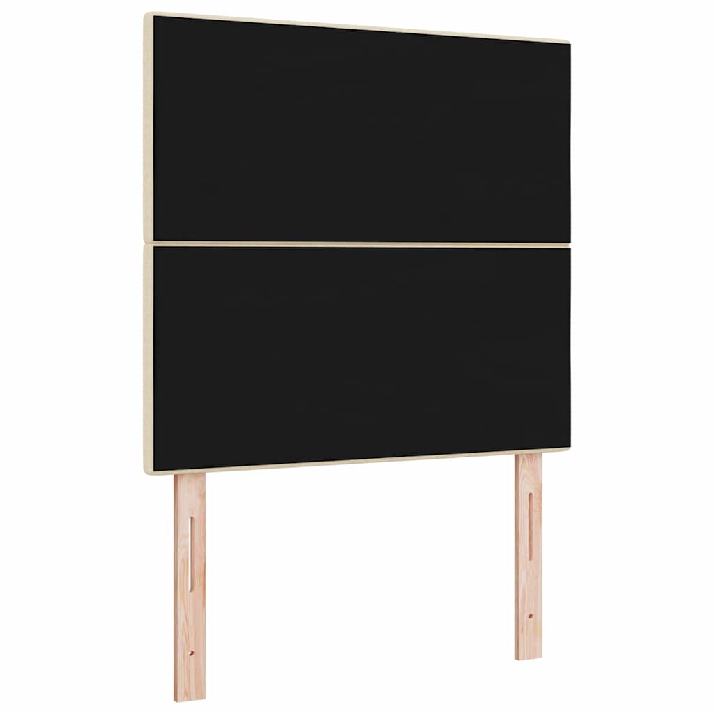 Cabecero LED con tiras LED con cabecera Crema 100 cm tela