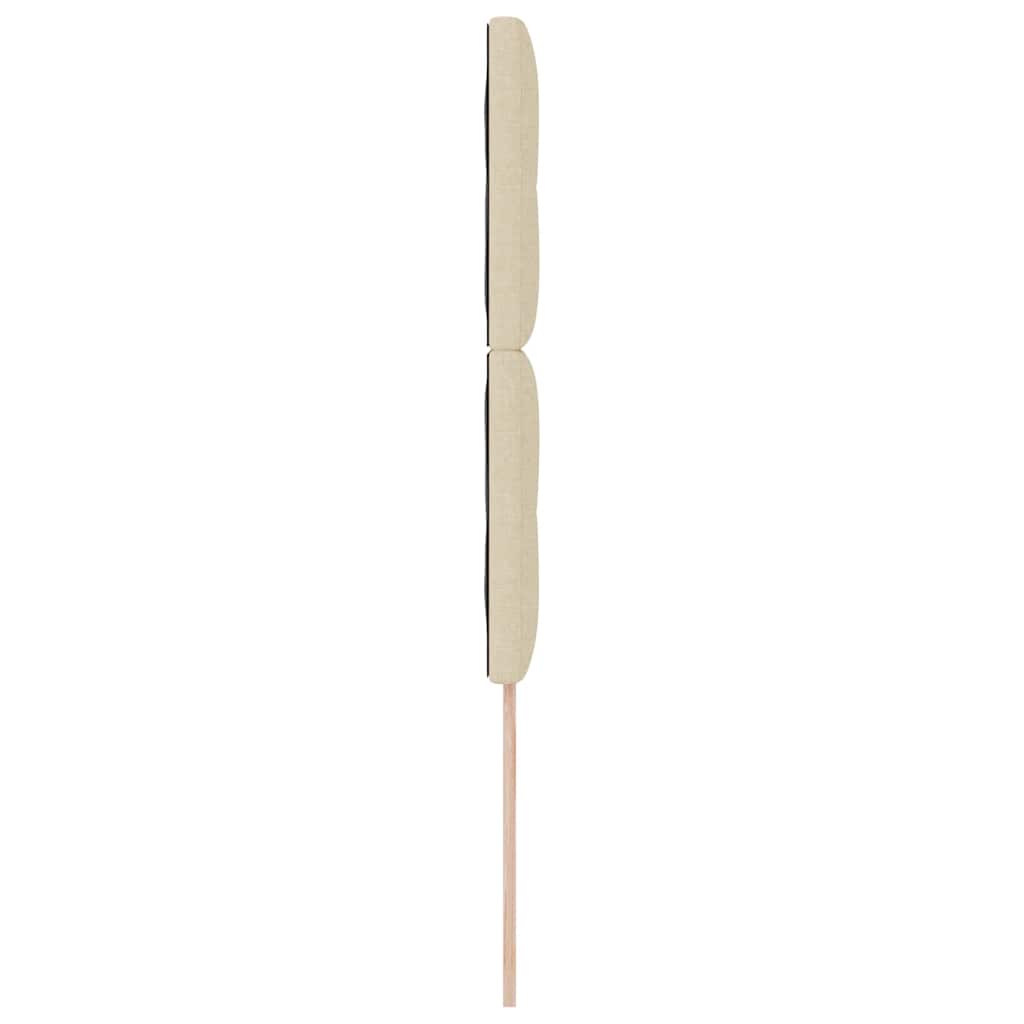 Cabecero LED con tiras LED con cabecera Crema 100 cm tela