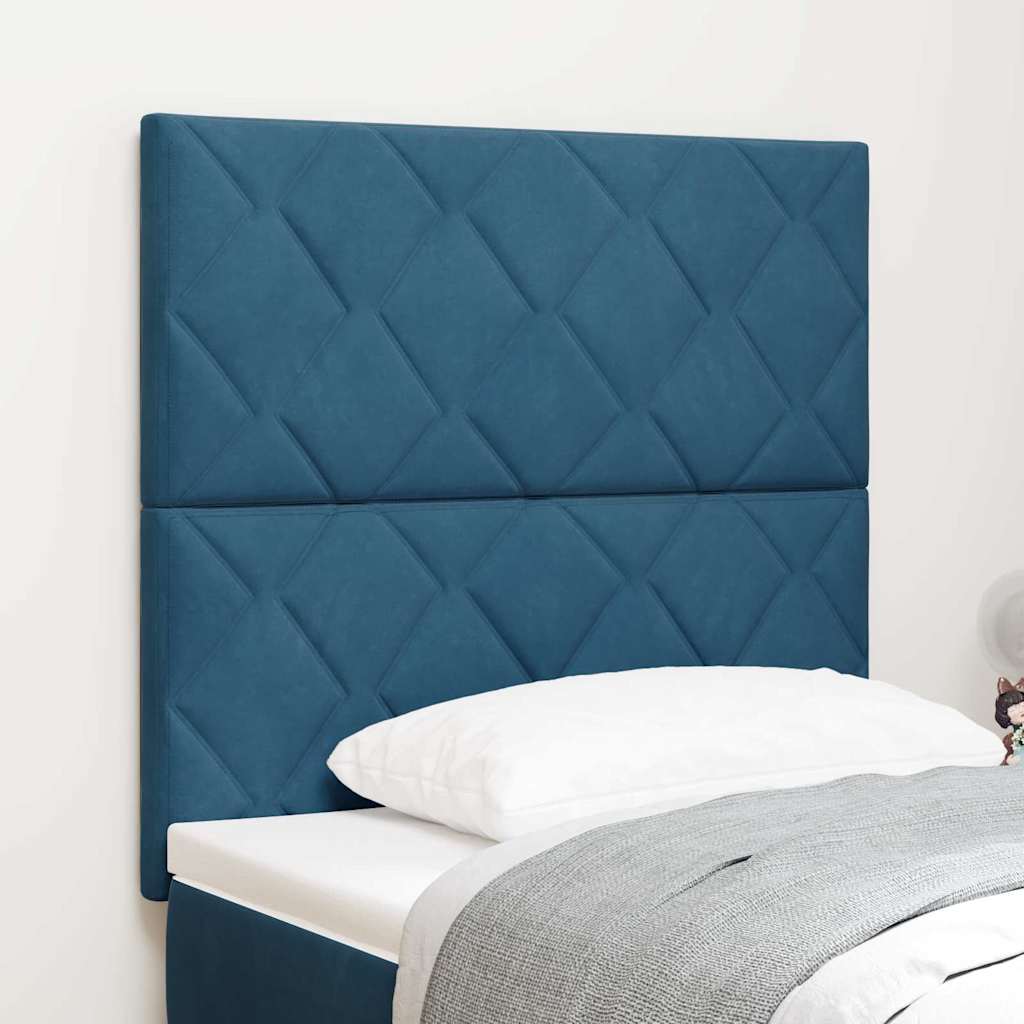 Cabecero LED Azul Oscuro 100 cm Terciopelo