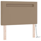 Cama tipo Box Spring Capuchino 100 x 200 cm Cuero sintético