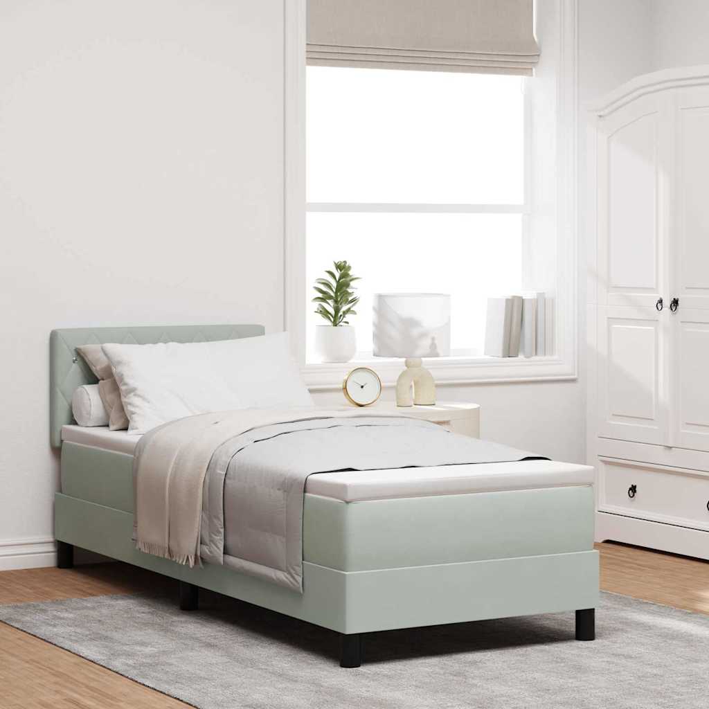 Dark Blue Box Spring Bed 100 x 200 cm Velvet
