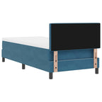 Cama tipo Box Spring Azul Oscuro 100 x 200 cm Terciopelo