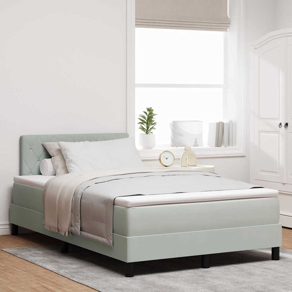 Dark Blue Box Spring Bed 100 x 200 cm Velvet