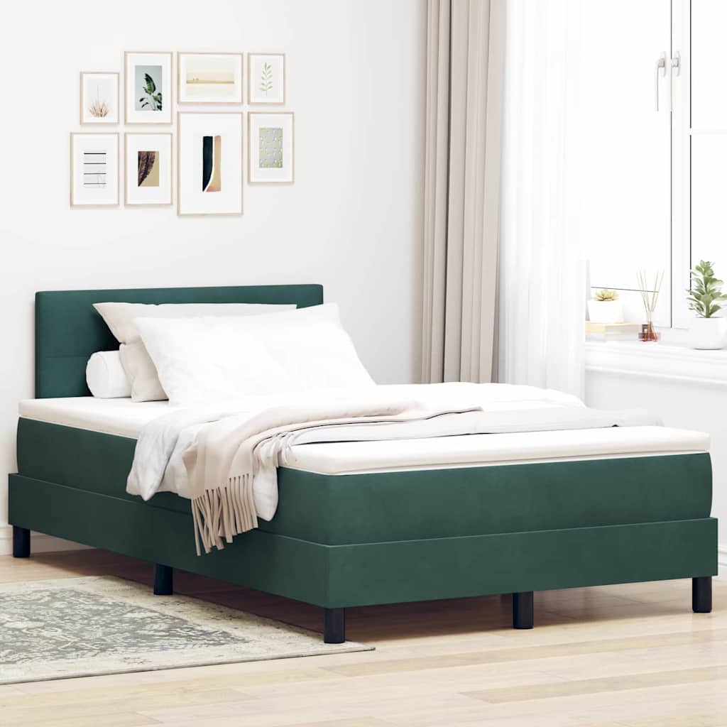 Dark Blue Box Spring Bed 100 x 200 cm Velvet