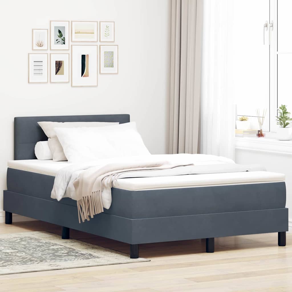 Dark Blue Box Spring Bed 100 x 200 cm Velvet
