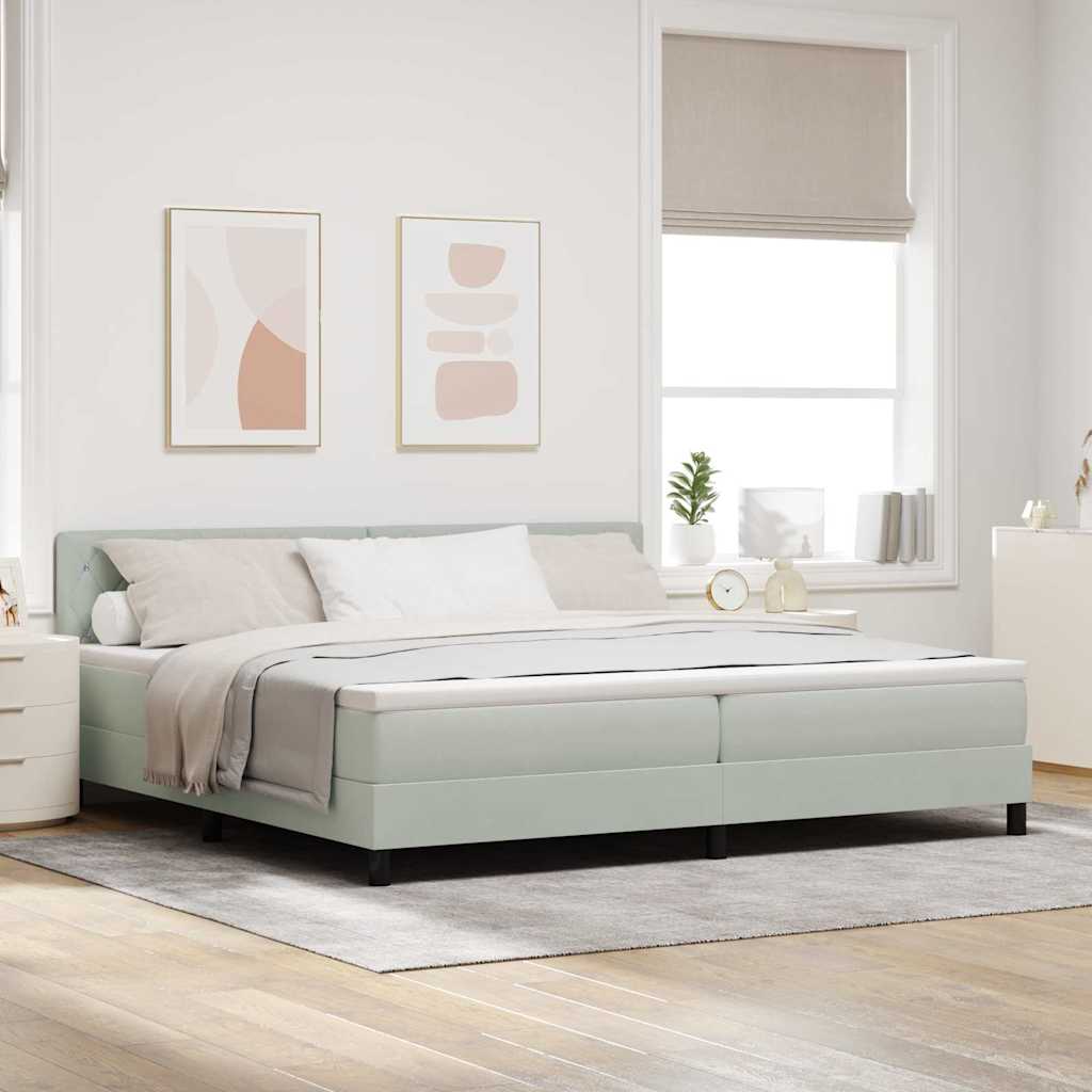 Dark Blue Box Spring Bed 100 x 200 cm Velvet