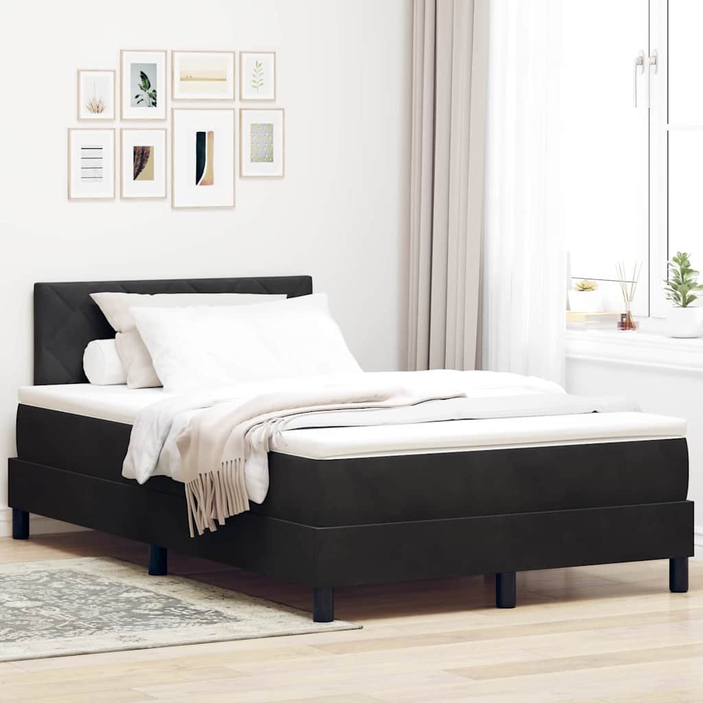 Dark Blue Box Spring Bed 100 x 200 cm Velvet