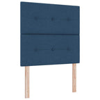 Cama tipo Box Spring con colchón Azul 100 x 200 cm tela