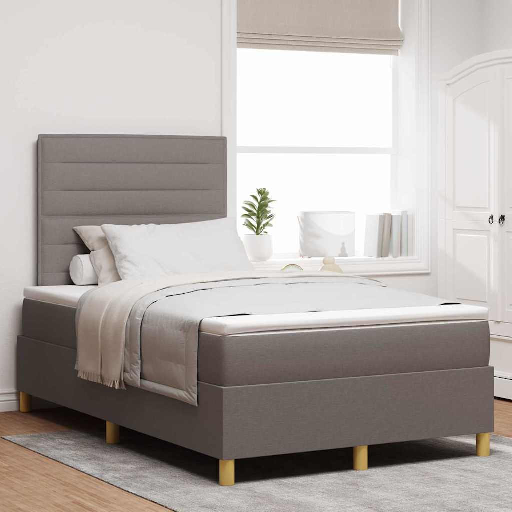 Cama tipo Box Spring com colchão Azul 100 x 200 cm tecido