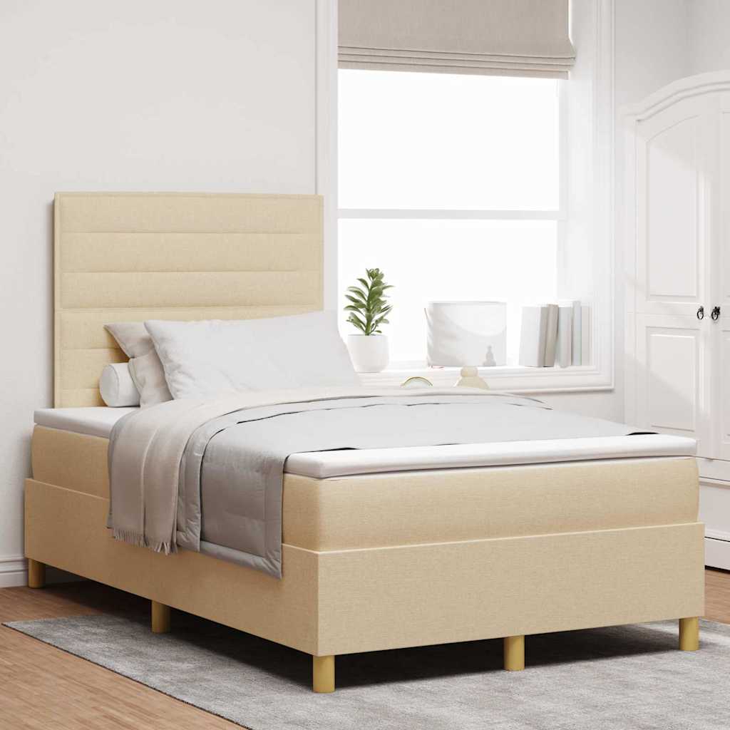 Cama tipo Box Spring com colchão Azul 100 x 200 cm tecido