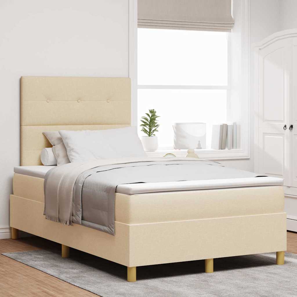 Cama tipo Box Spring com colchão Azul 100 x 200 cm tecido