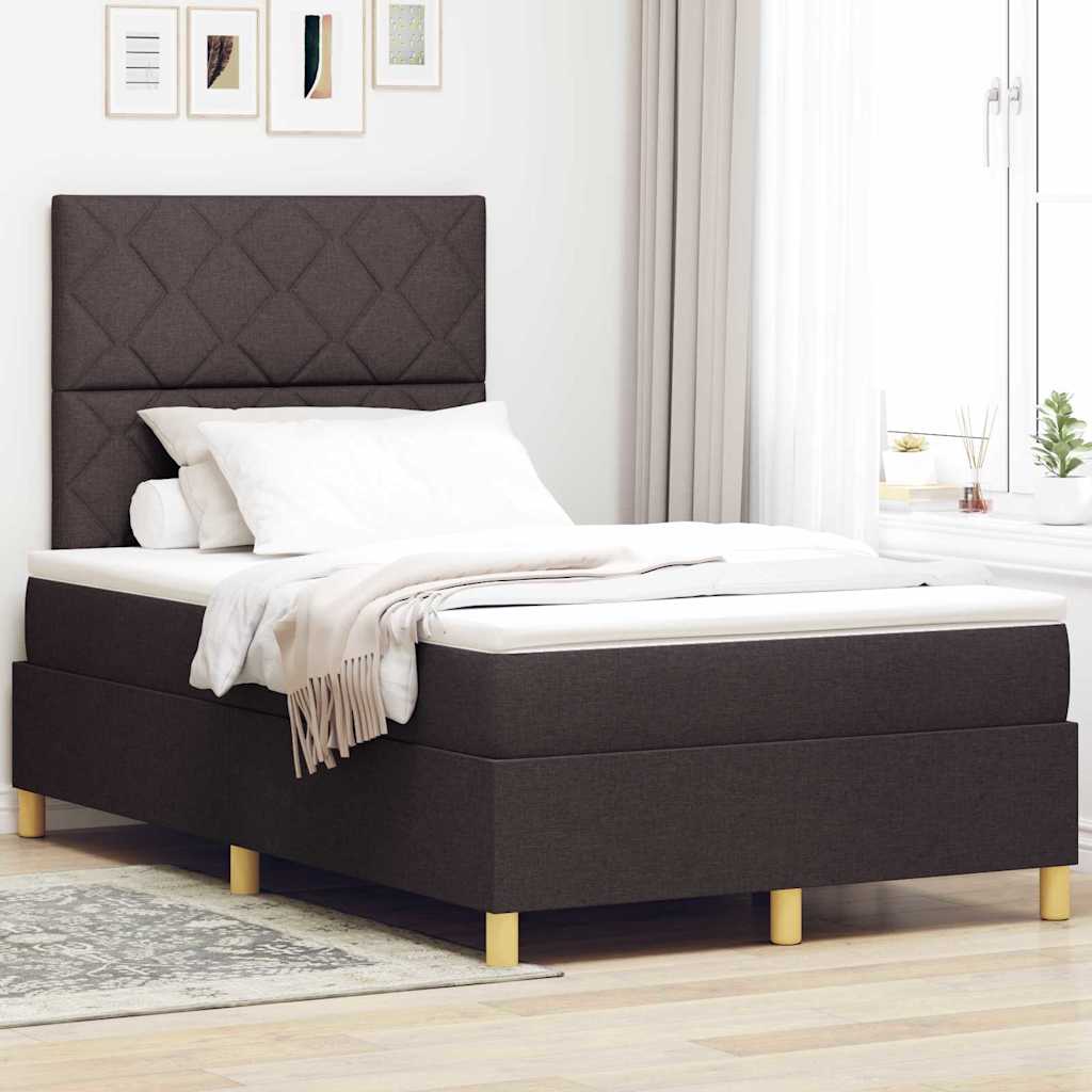 Cama tipo Box Spring com colchão Azul 100 x 200 cm tecido