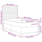 Cama Box Spring Azul Escuro 100 x 200 cm Veludo