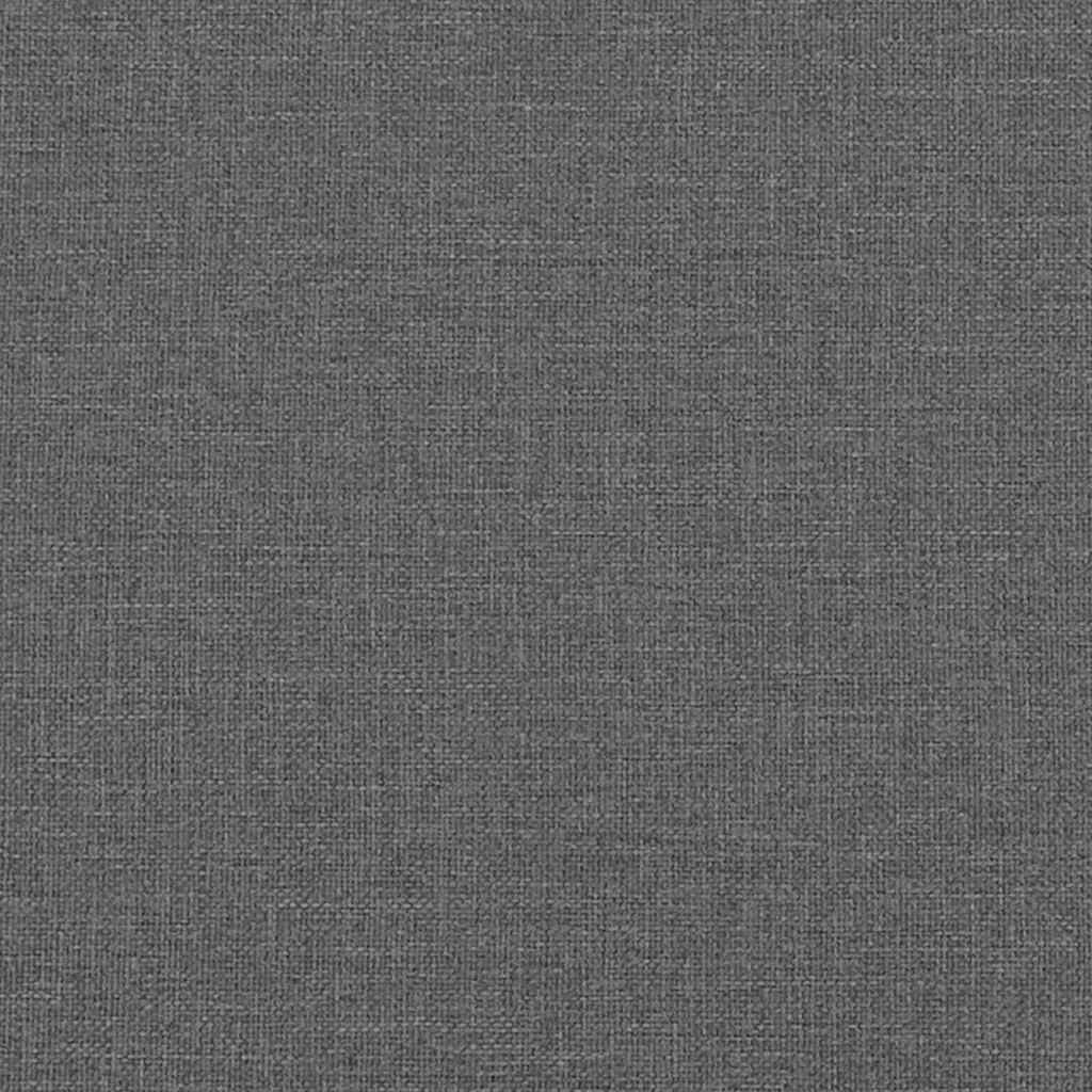 Cama tipo Box Spring con cabecera Gris oscuro 140 x 200 cm tela