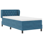 Cama tipo Box Spring Azul oscuro 100 x 200 cm Terciopelo