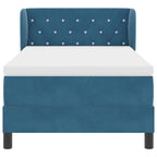 Cama tipo Box Spring Azul oscuro 100 x 200 cm Terciopelo