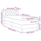 Cama tipo Box Spring Azul oscuro 100 x 200 cm Terciopelo