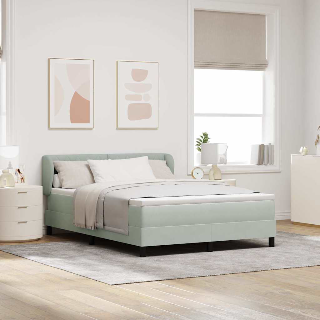 Cama tipo Box Spring Azul oscuro 100 x 200 cm Terciopelo
