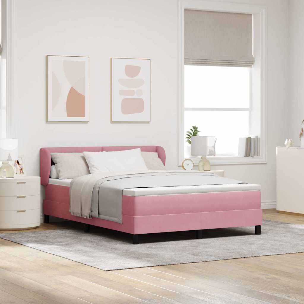 Cama tipo Box Spring Azul oscuro 100 x 200 cm Terciopelo