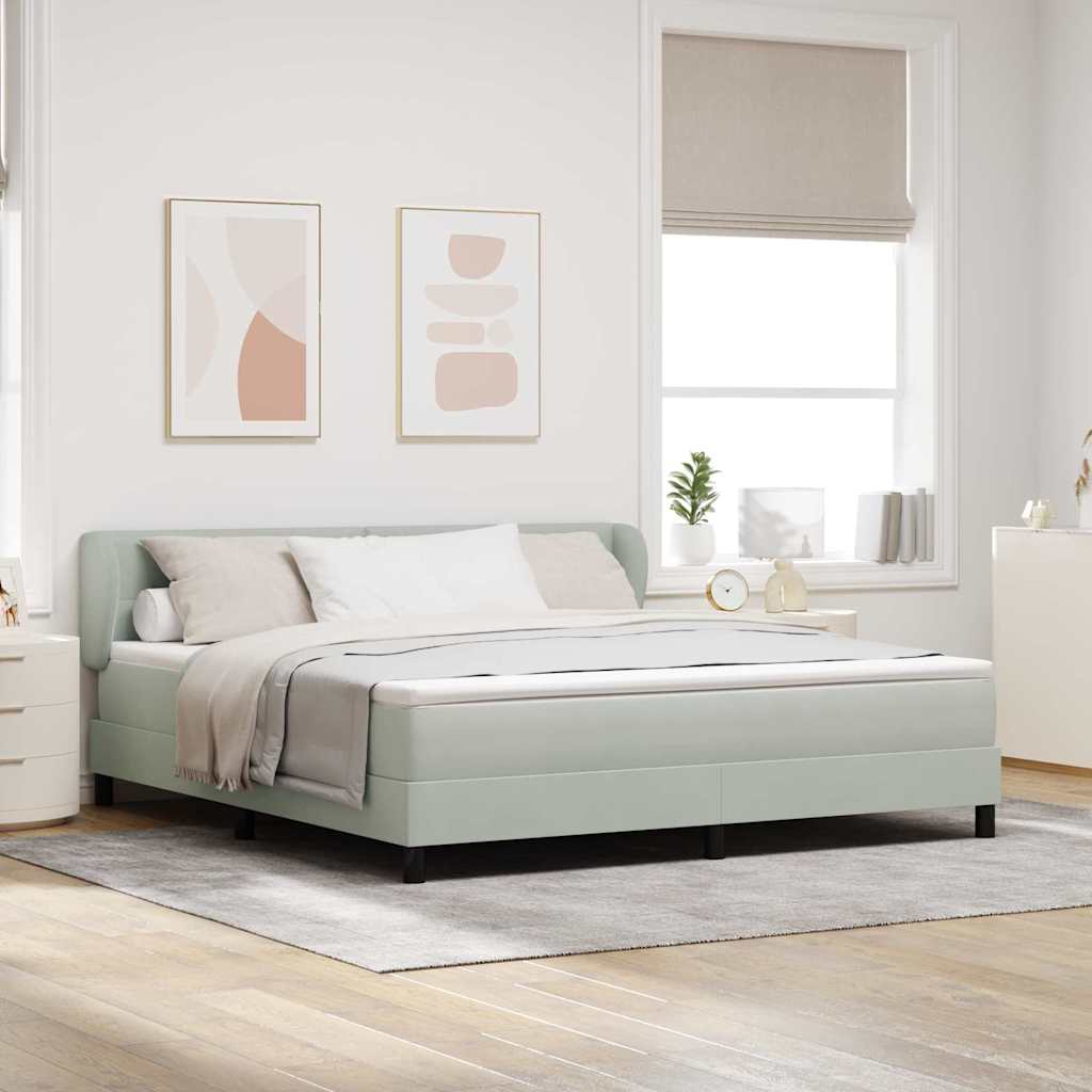 Cama tipo Box Spring Azul oscuro 100 x 200 cm Terciopelo